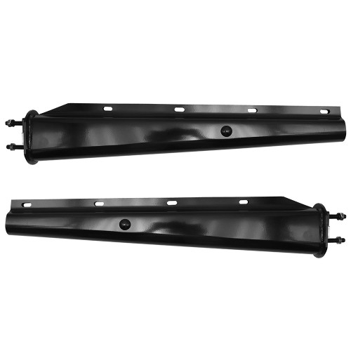 2 Pcs 2.5 Semi Truck Spring Loaded Mud Flap Hangers Black Steel Straight 30