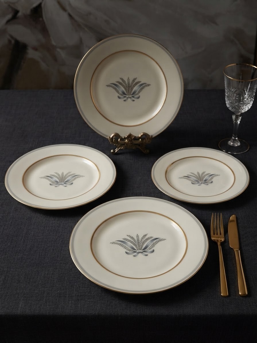 Lot of 4 Vintage Eschenbach Baronet China Loraine Salad Plates 8\
