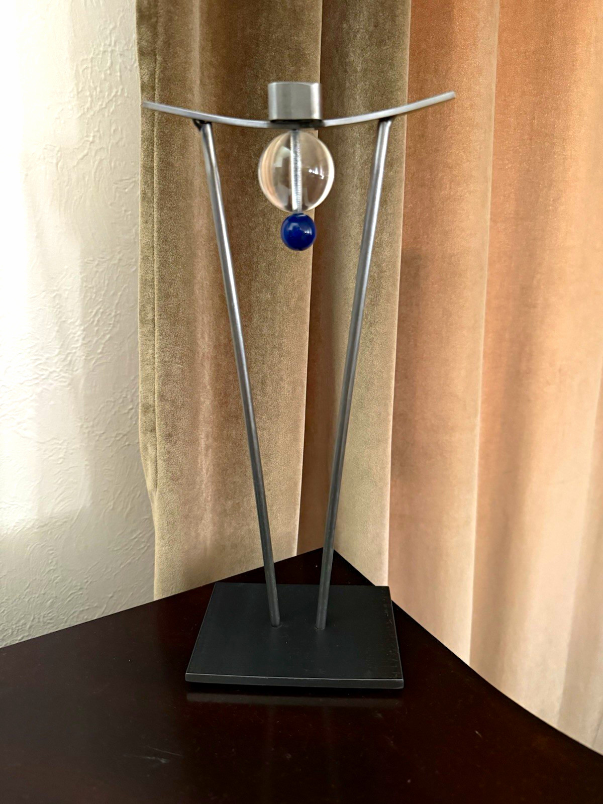 Signed Giradini vintage 1998 mixed media steel and glass sculpture Signed Giradini vintage 1998 mixed media steel and glass sculpture