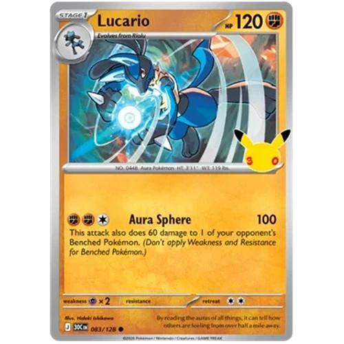 Lucario 083/128 30th Celebration Holo