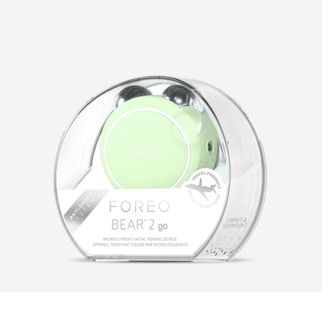 FOREO BEAR 2 go Microcurrent Facial Toning Device USB Rechargeable Green FOREO BEAR 2 go Microcurrent Facial Toning Device USB Rechargeable Green
