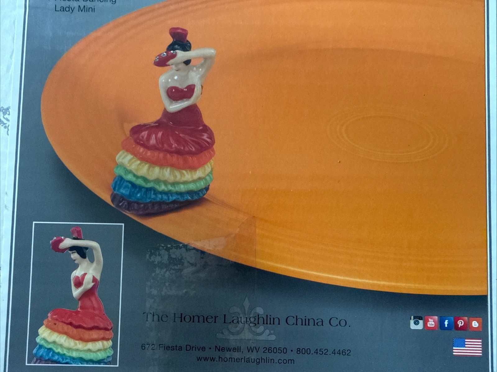 Fiesta Nora Fleming BUTTERSCOTCH Round Platter And MINI Dancing Lady Retired NEW