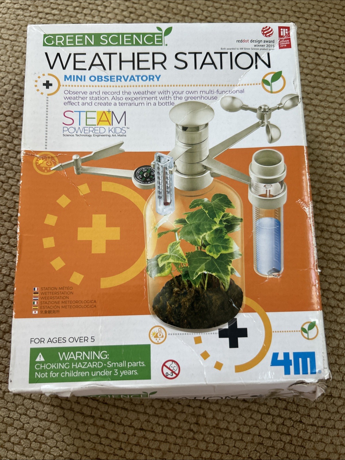 4M KidzLabs Green Science Weather Station Kit Fun STEM Project New 4M KidzLabs Green Science Weather Station Kit Fun STEM Project New