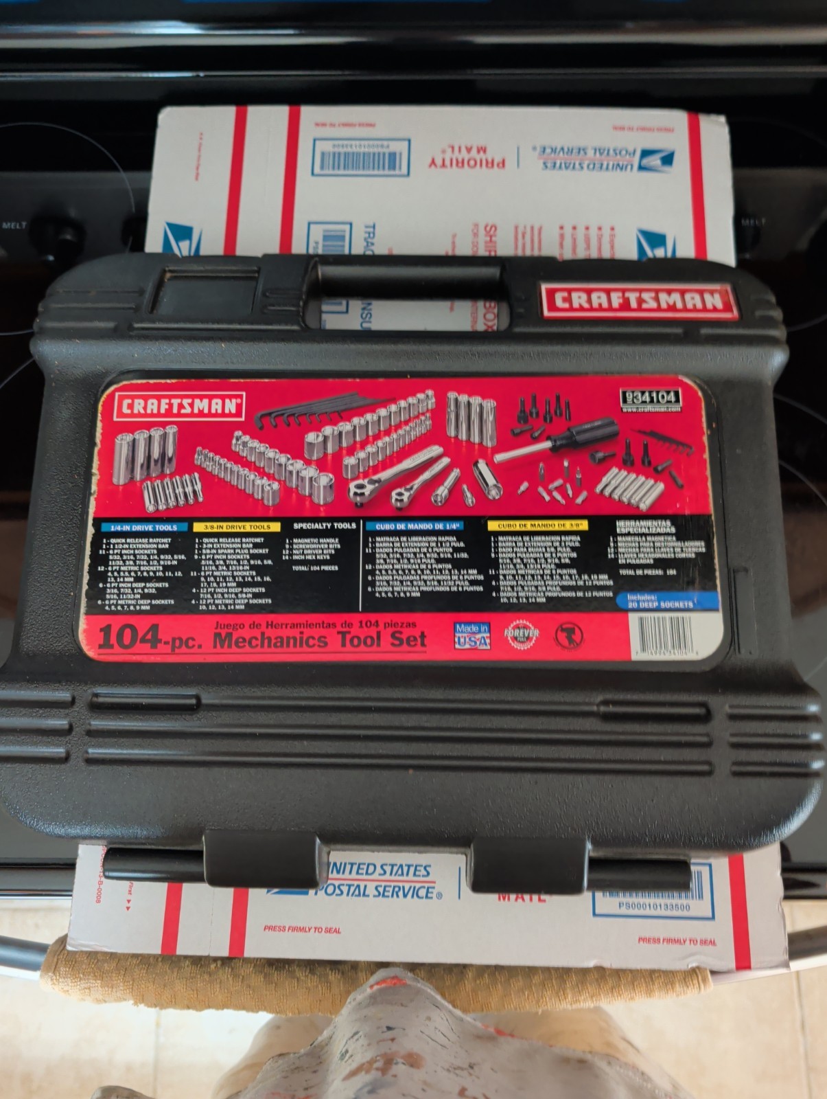 Sears Craftsman USA 🇺🇸   Mechanics Tool Set Socket Ratchet 34104