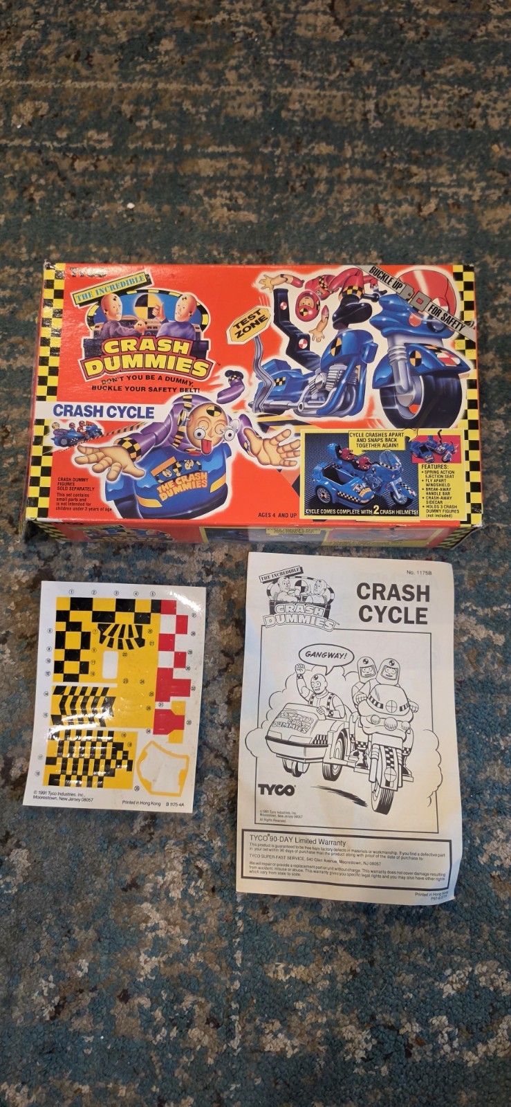 1991 Crash Cycle MISB Vintage Crash Dummies TYCO Vehicle Box Only