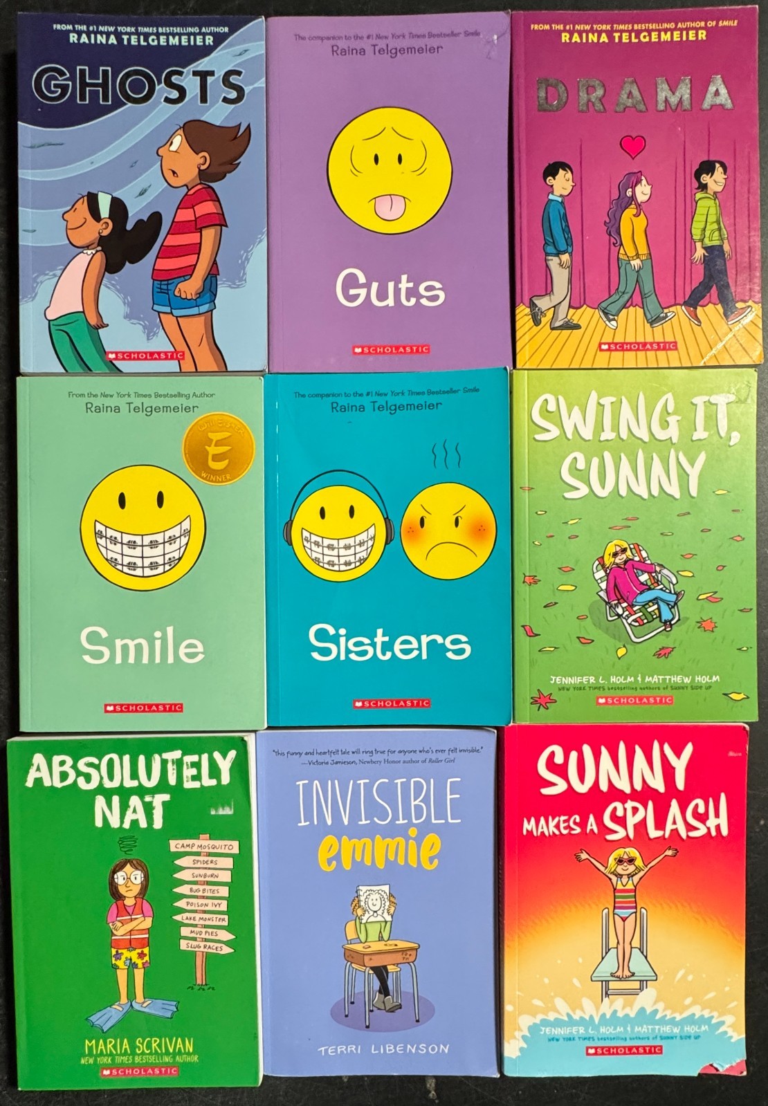 Partial Series Set Graphic Novels Raina Telgemeier Scrivan Libellen Holm Lot 9 Partial Series Set Graphic Novels Raina Telgemeier Scrivan Libellen Holm Lot 9