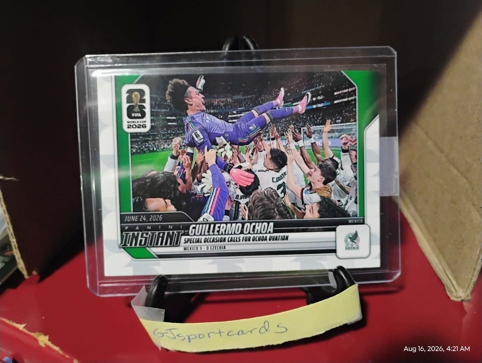 2026 Panini Instant FIFA World Cup #120 Guillermo Ochoa Mexico PR:914 Ships ASAP