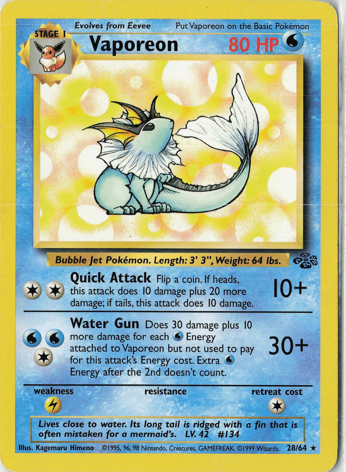 Jungle #28/64 Vaporeon (28)