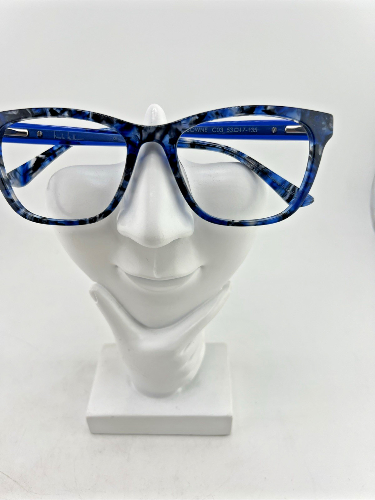 Nicole Miller Bowne Designer Eyeglasses Frames Blue Tortoise 53-17-135 READ