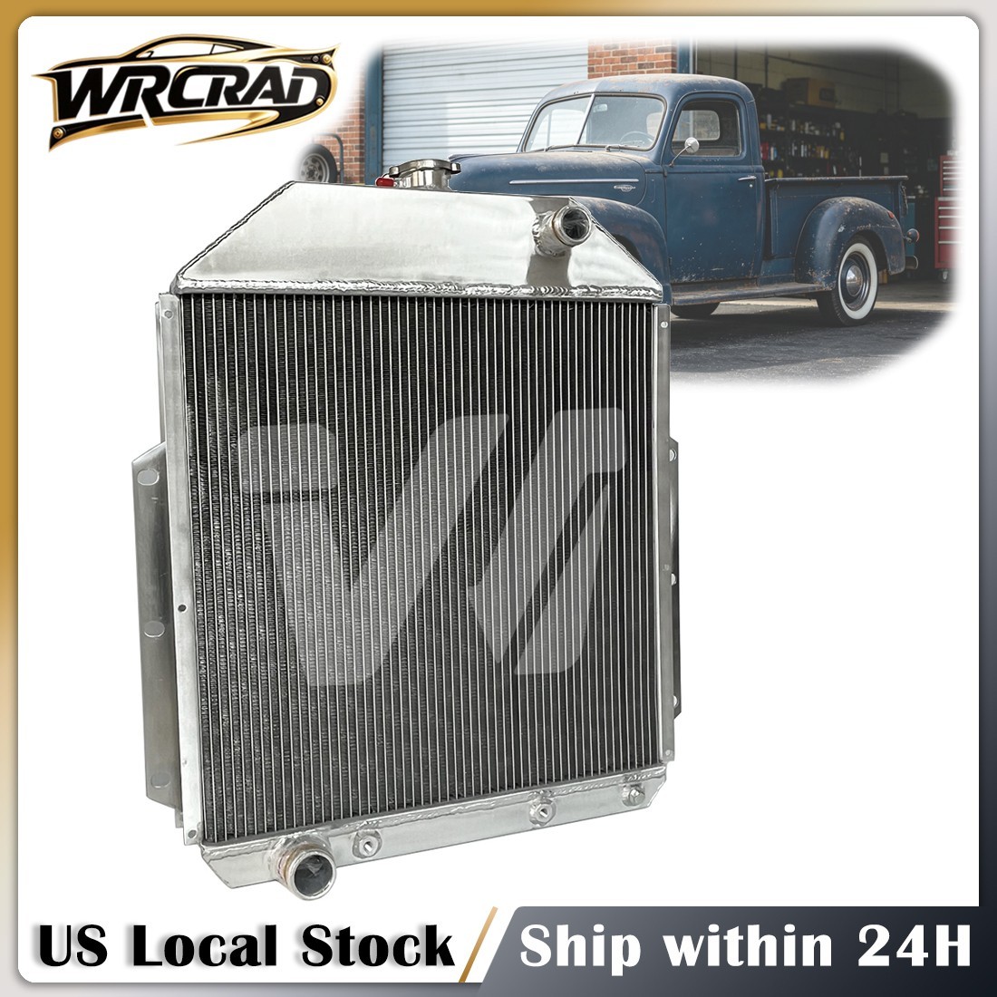 Radiator Fit Ford F1/F2/F3 Pickup Truck l6 V8 1942-1952 1943 1944 1951 Aluminum