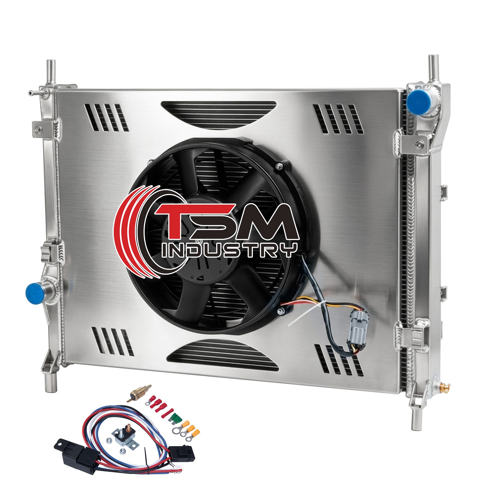 TSM 3-Row Radiator+Shroud Fan For 2015-2022 Ford Mustang 3.7L V6 5.0L 5.2L V8' TSM 3-Row Radiator+Shroud Fan For 2015-2022 Ford Mustang 3.7L V6 5.0L 5.2L V8'