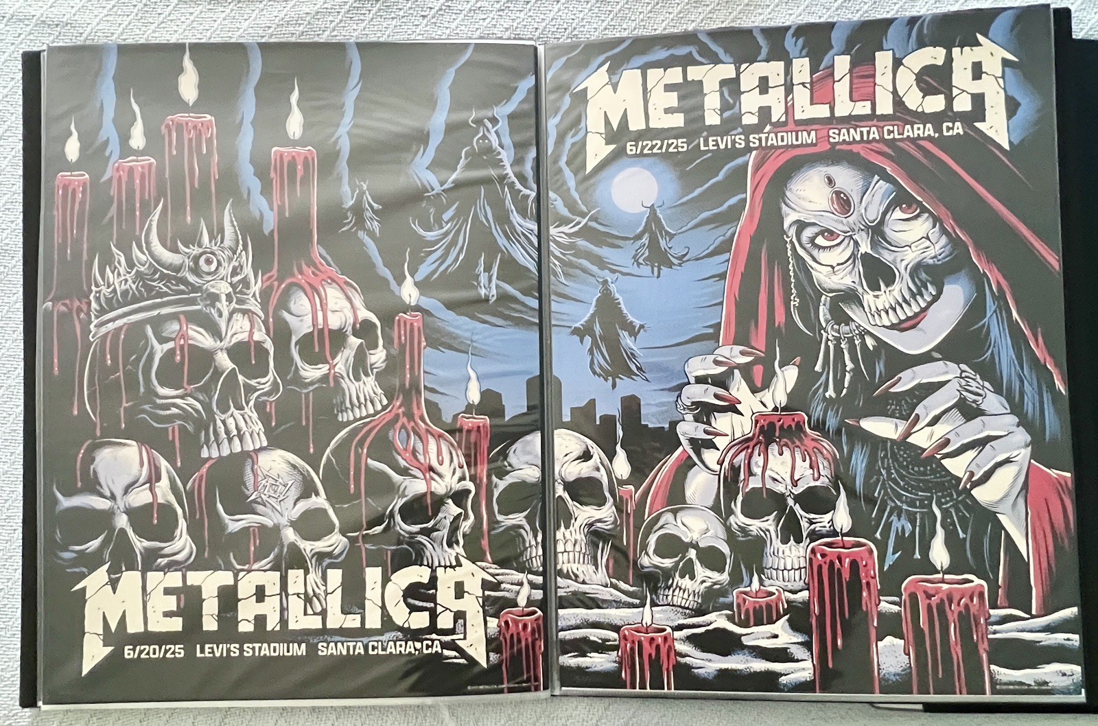 Metallica Poster SET 6/20/2025 Santa Clara, CA Levi Stadium XXX/900 made SHARP 