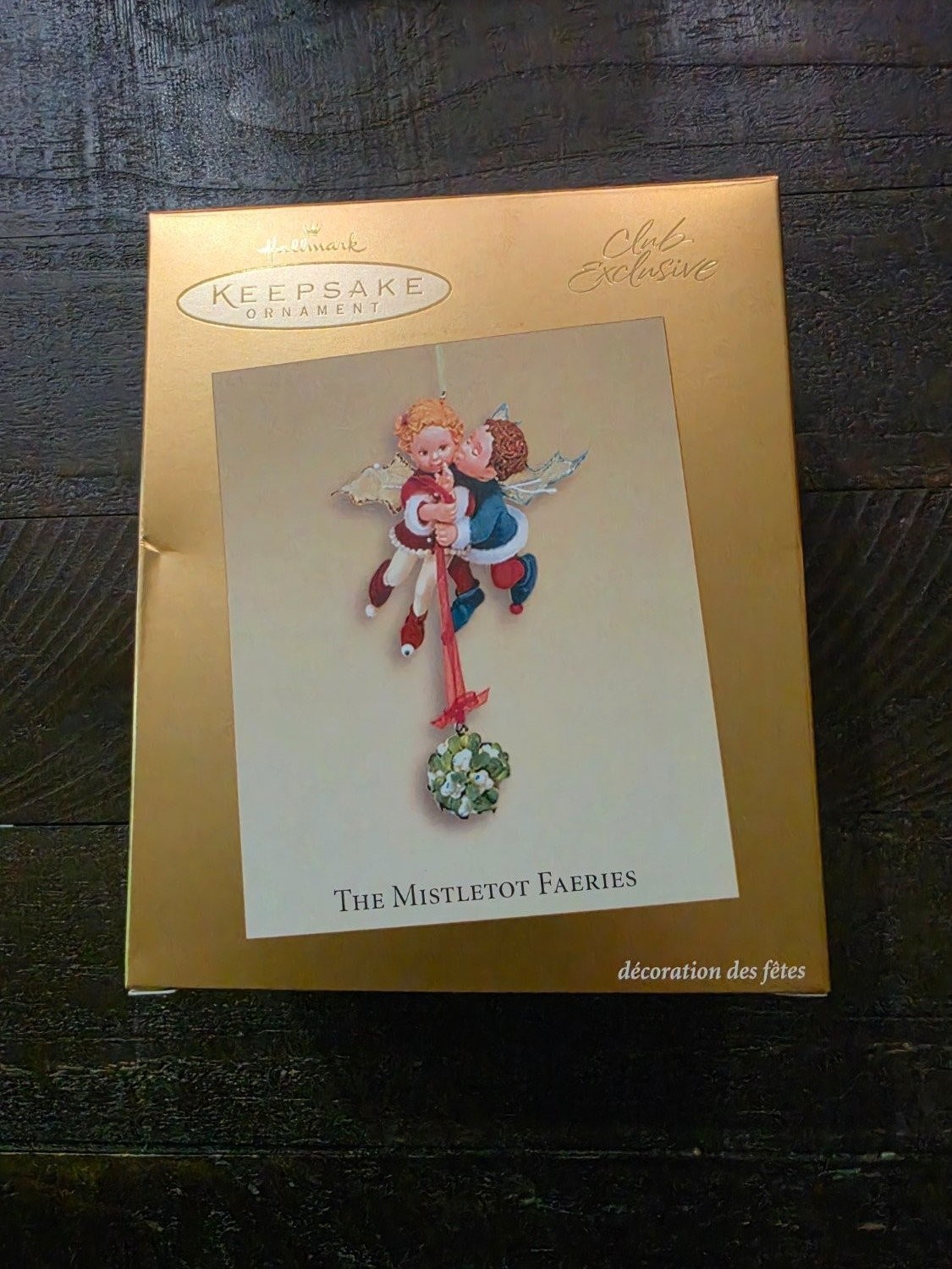 2003 Hallmark Keepsake The Mistletot Faeries Ornament Club Exclusive  Box