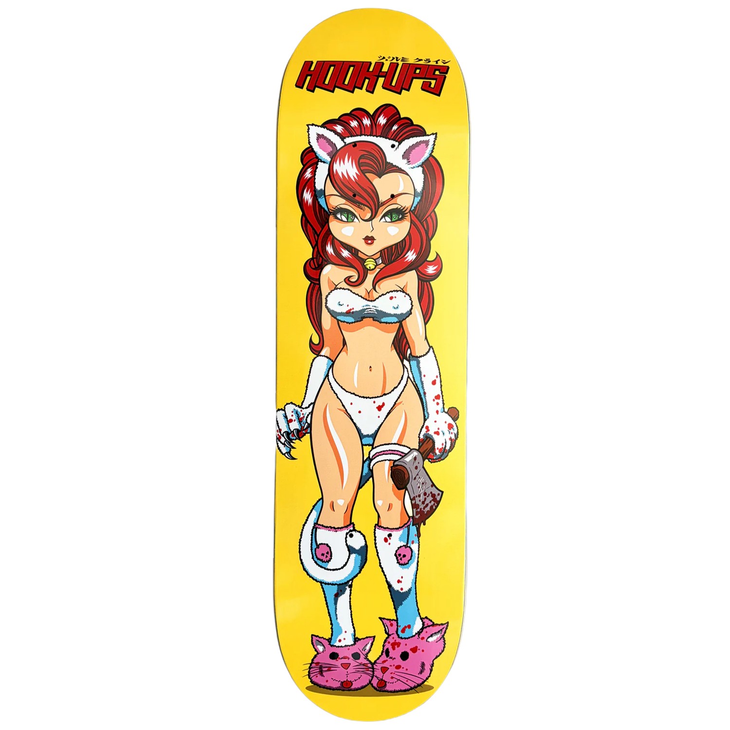 Hook Ups Skateboard Deck Hatchet Killer Akiko 8.25\