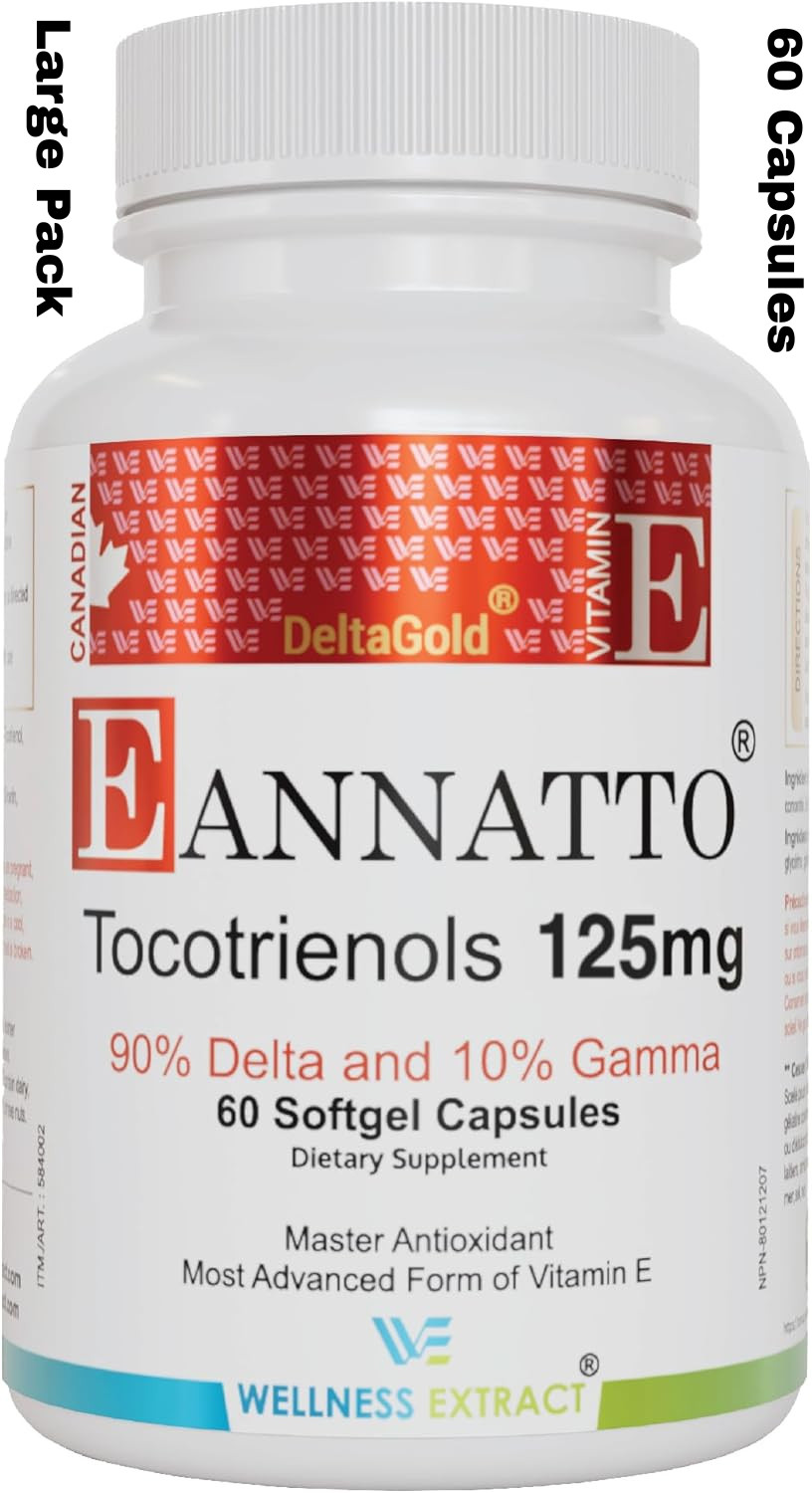 E Annatto Tocotrienols Deltagold 125mg, Vitamin E Tocotrienols Supplements 60...