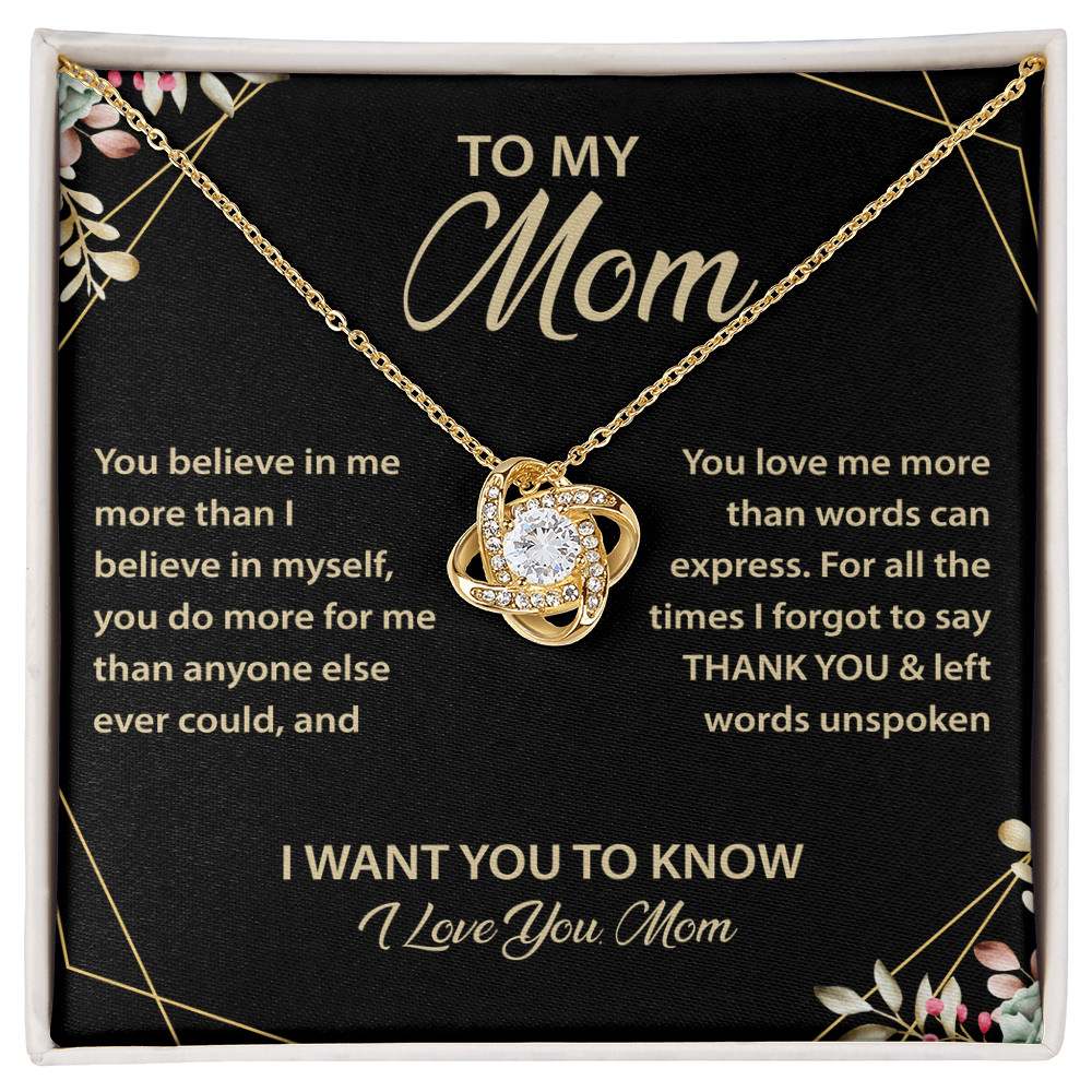 To My Mom Necklace, Gift for Mom, Mother, Christmas Day, Birthday, Mamma Gift