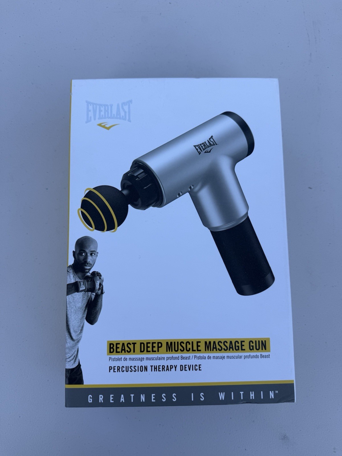 New. Everlast Beast Deep Muscle Massage Gun. Percussion Therapy Device.