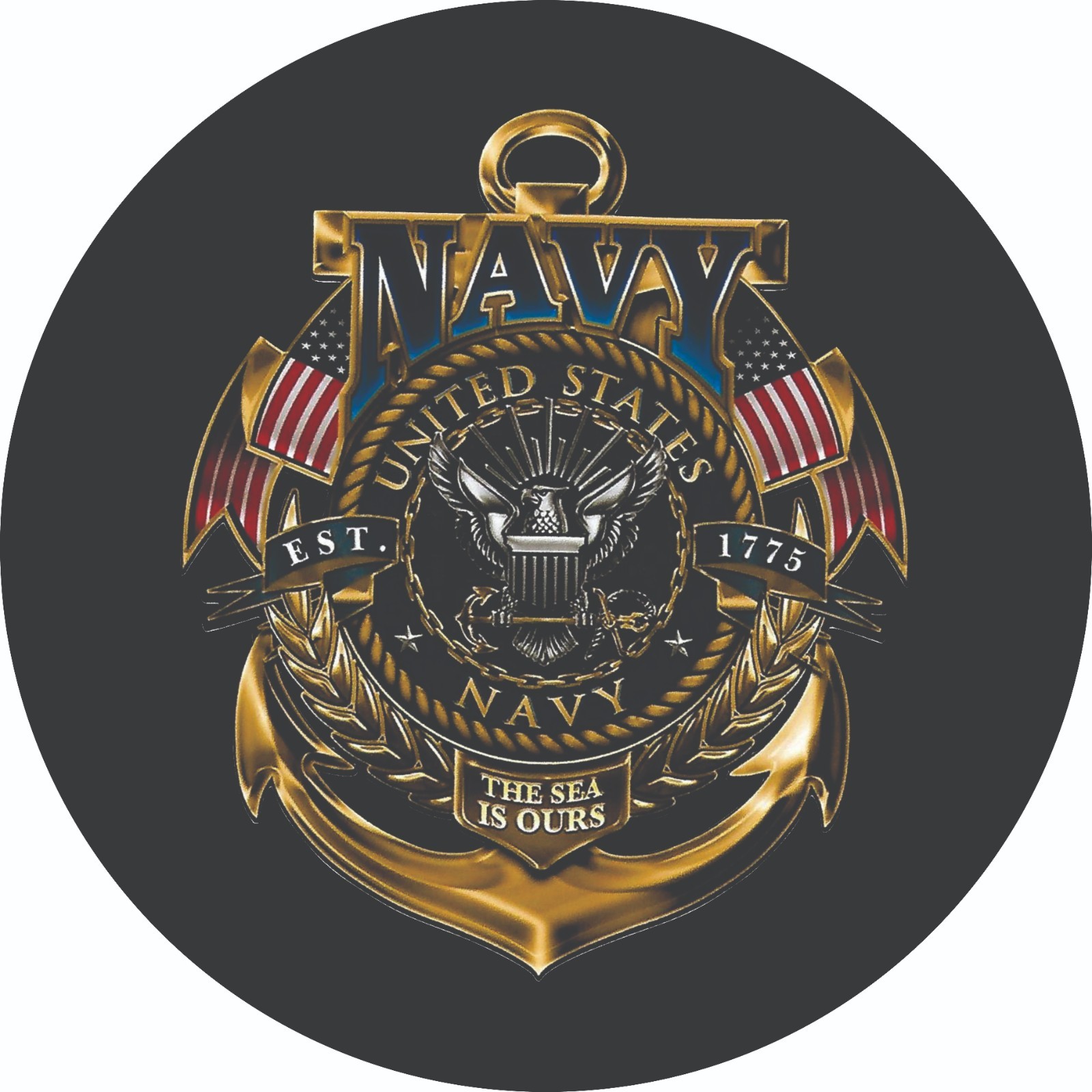 U.S.A. Navy  tire cover Access Any Size