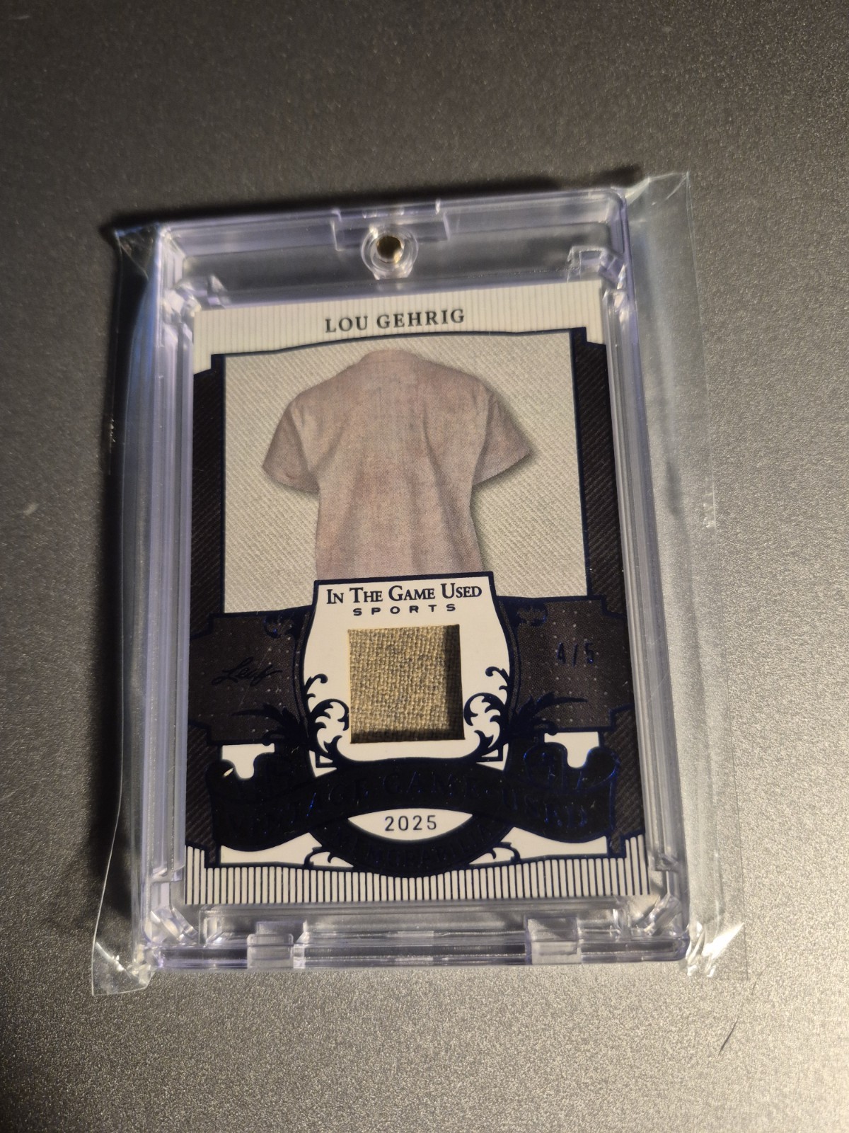 2025 Leaf In The Game Used VM-8 Lou Gehrig Relic /5 2025 Leaf In The Game Used VM-8 Lou Gehrig Relic /5