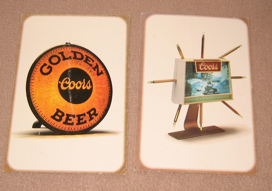 Coors Beer 1994 Electric Sign Series Postcards 1930\'s & 1950\'s Version Golden CO