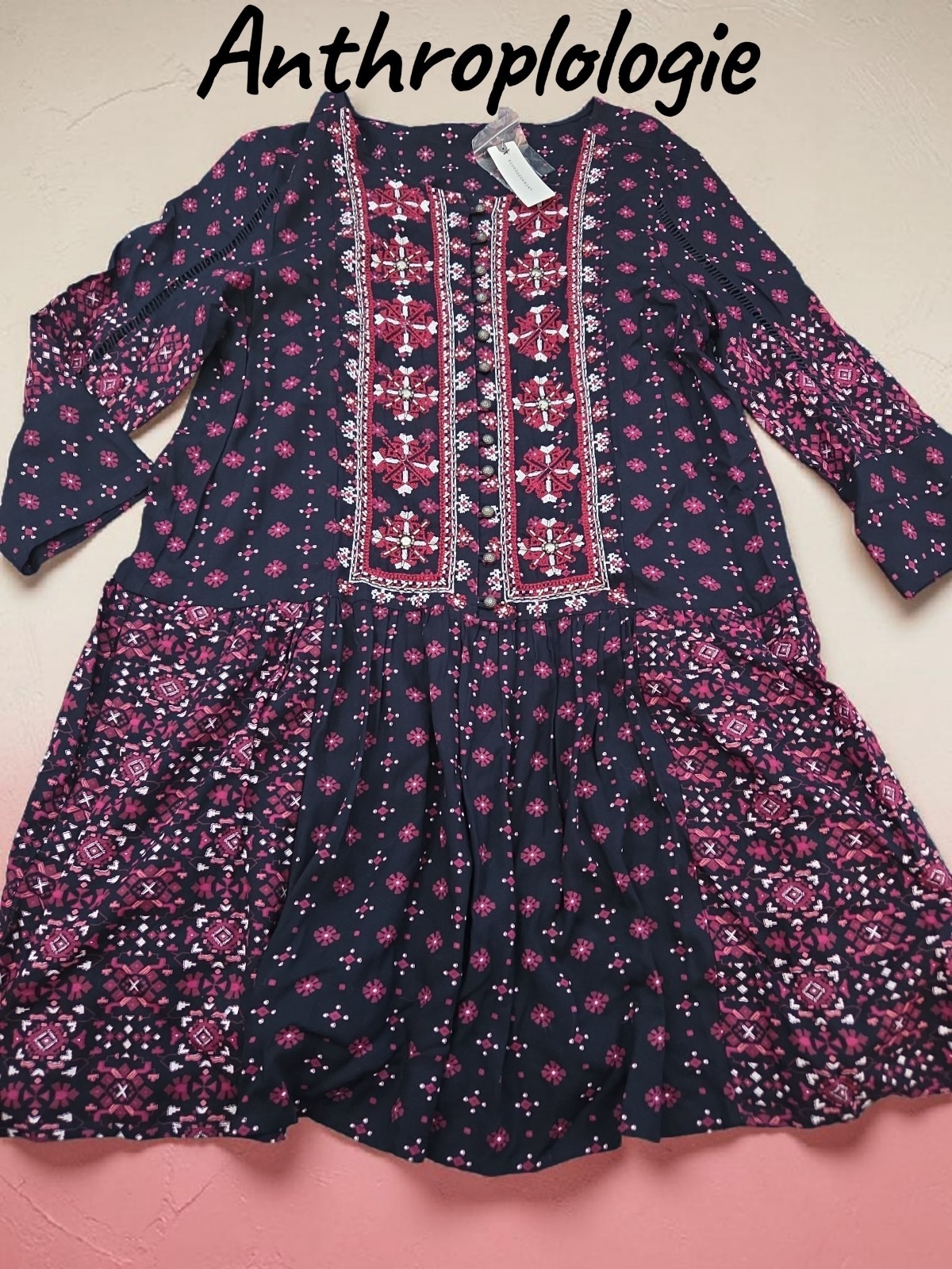 Anthropologie Vanessa Virginia Kaftan Dress Women L