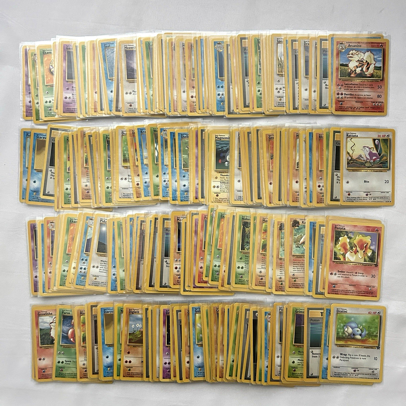 Huge Collection Bulk Lot of 225+ Pokemon Cards Mixed WOTC - Base Set to Gym