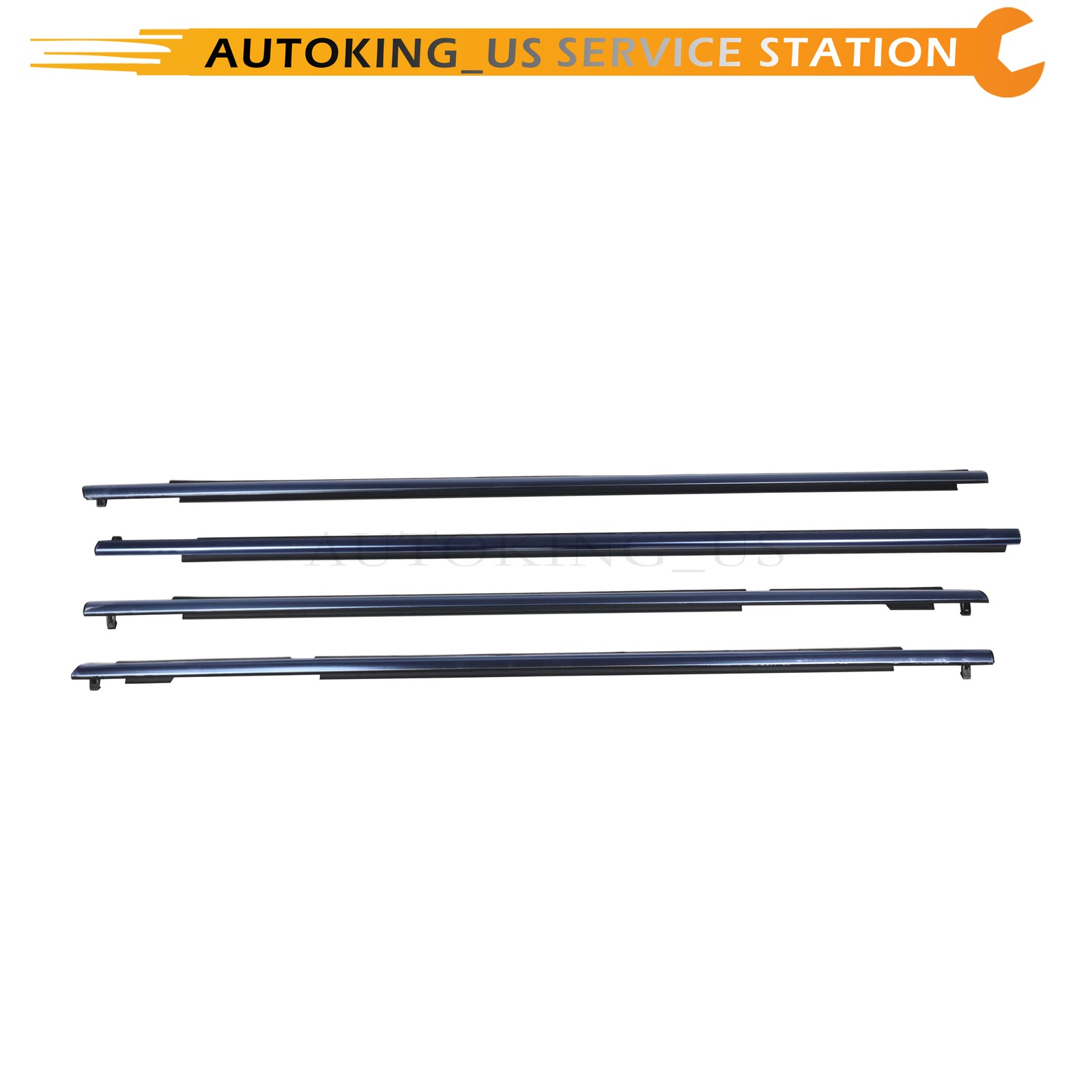Fit 10-19 Lexus GX460 GX400 FL FR RL RR Chrome Door Belt Moudings Weatherstrips