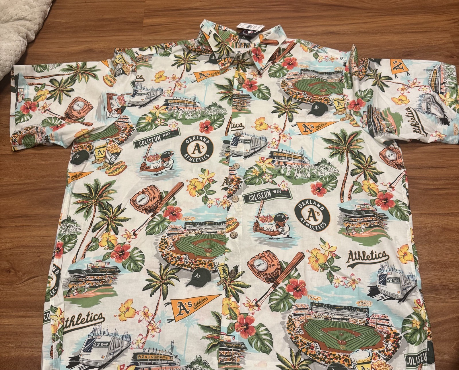 OAKLAND A's Reyn Spooner Mens 3XL Hawaiian Shirt Atheltics NEW w/tags $125