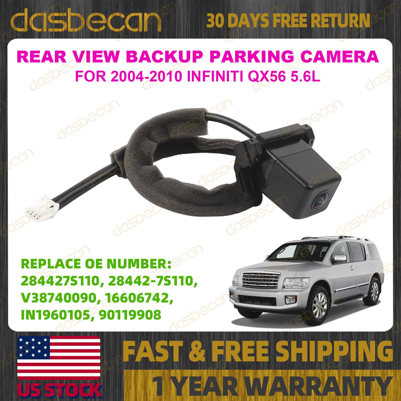 Rear View Backup Camera For Infiniti QX56 5.6L 2004-2010 284427S110 IN1960105