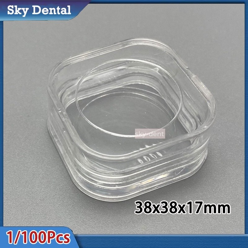 1x Dental Denture Hinged Display Box Film Membrane Storage Case Small 38*38*17mm 1x Dental Denture Hinged Display Box Film Membrane Storage Case Small 38*38*17mm