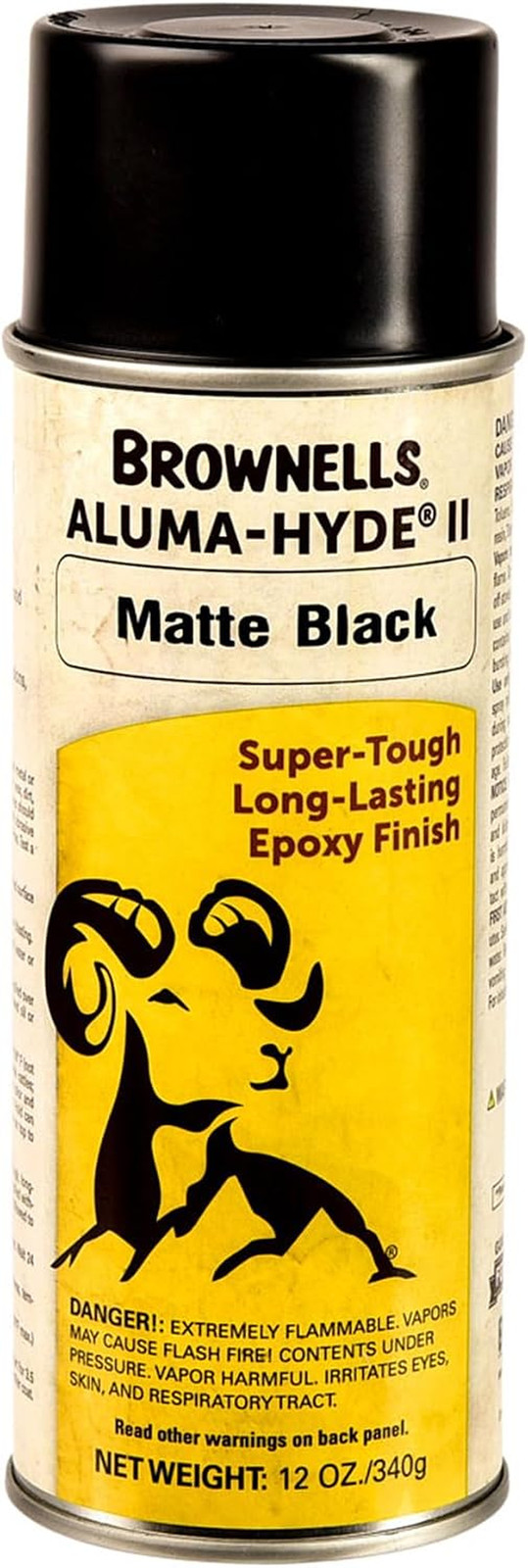 Brownells Aluma-Hyde 2 Epoxy Based Firearms Finish Aerosol Can Matte Black