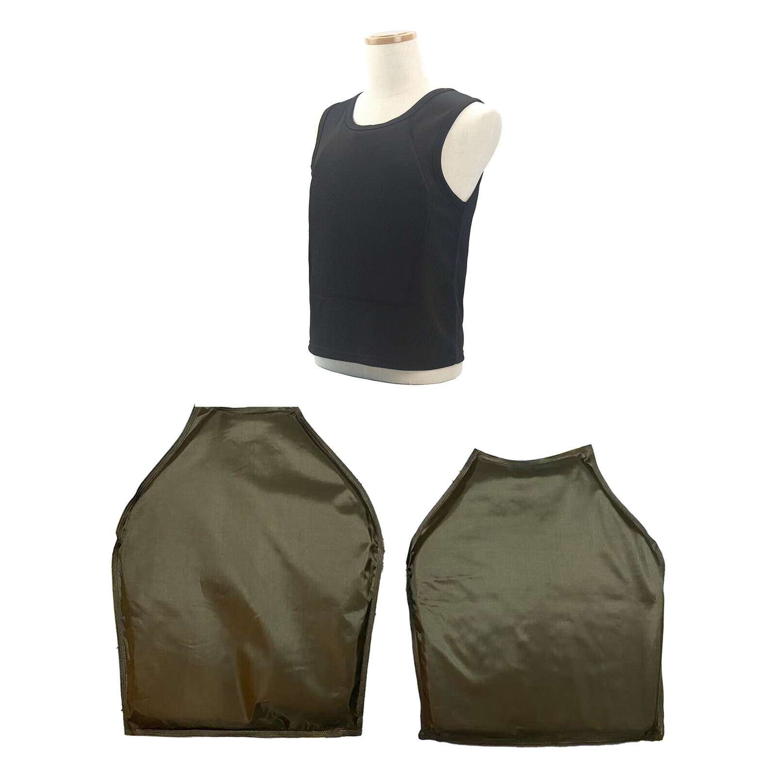 Bulletproof Vest Concealable Body Armor NIJ IIIA Front & Back Soft Panels