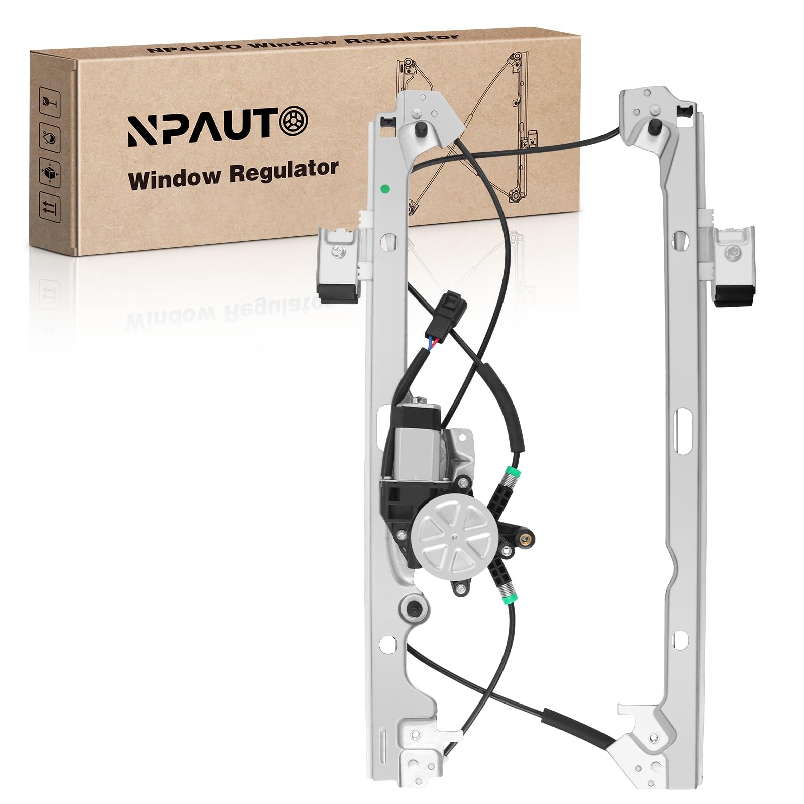NPAUTO Front Driver Left Window Regulator Motor 07-13 Chevy Silverado GMC