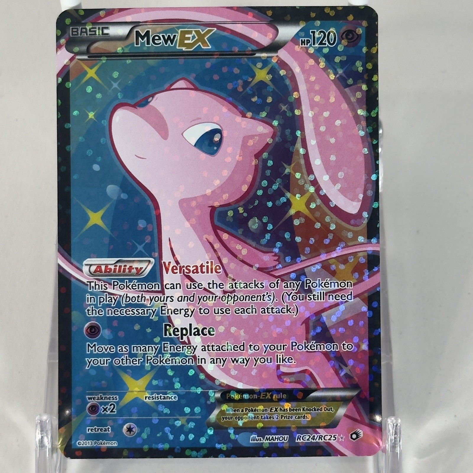 Mew EX RC24/RC25 Full Art Holo Pokemon 2013 Legendary Treasures Radiant