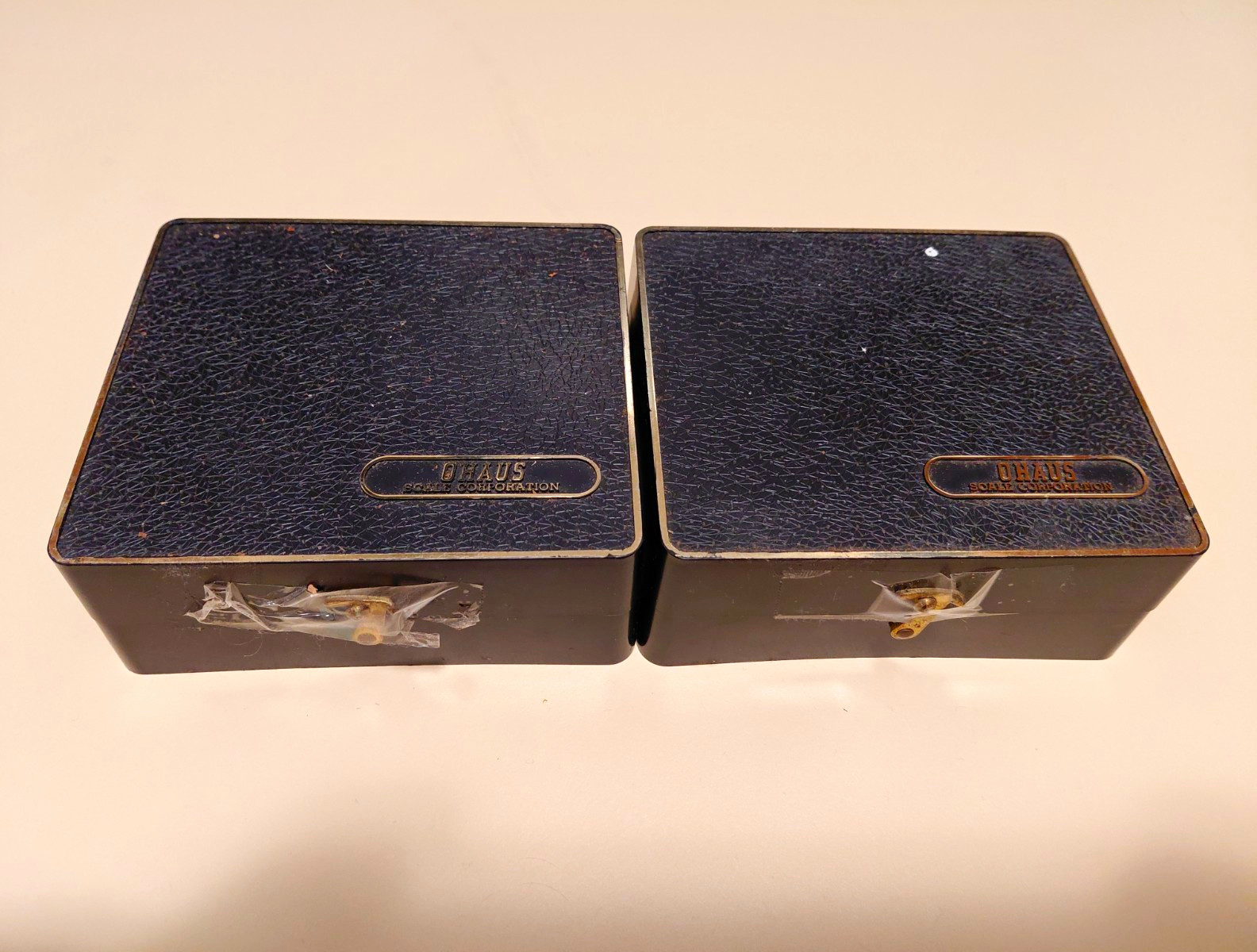 Vintage Ohaus 5601 Sto-A-Weigh Calibration Weight Sets Pharmacy Lab Lot of 2
