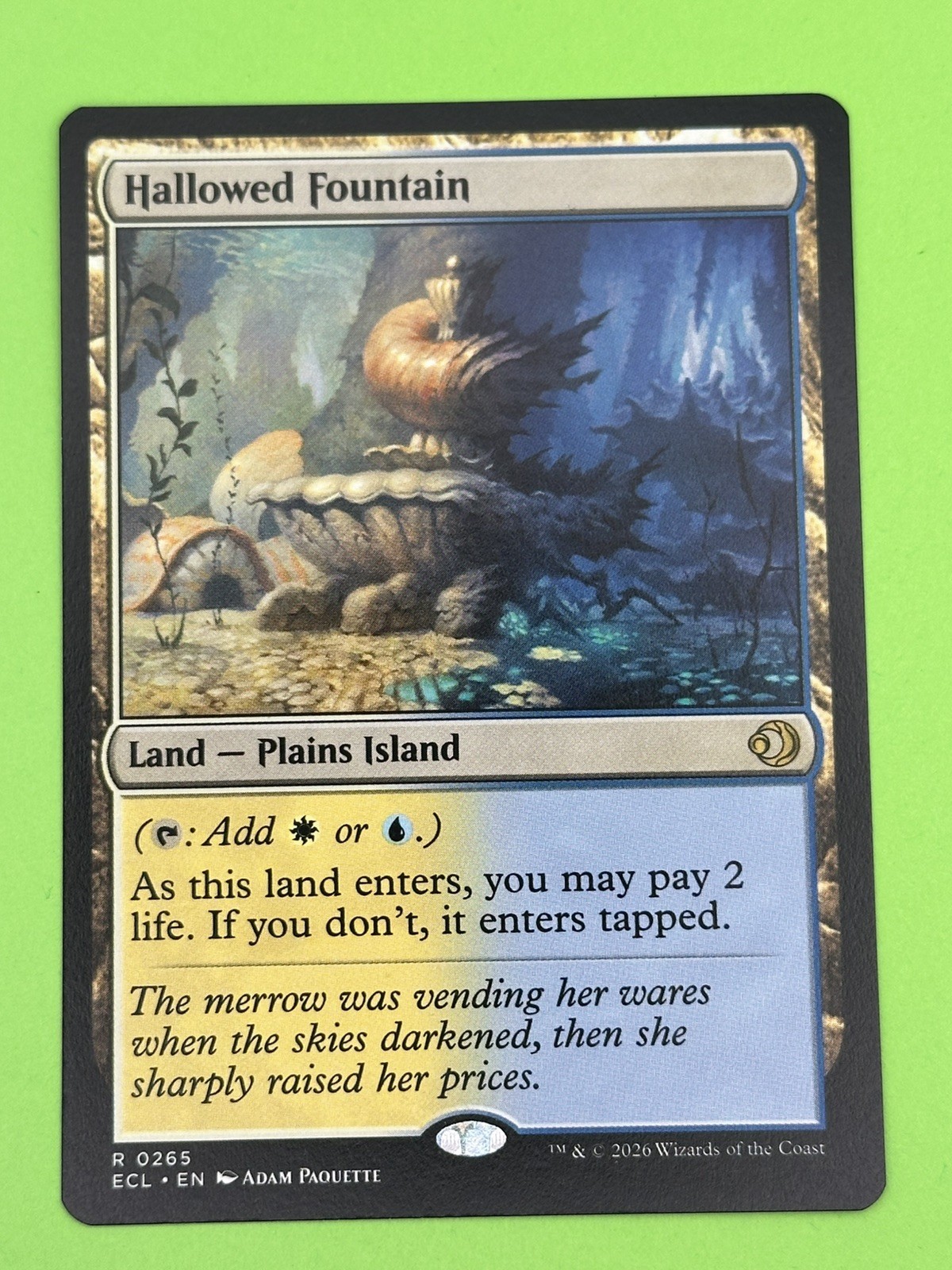 Hallowed Fountain NM MTG Lorwyn Eclipsed rare dual land