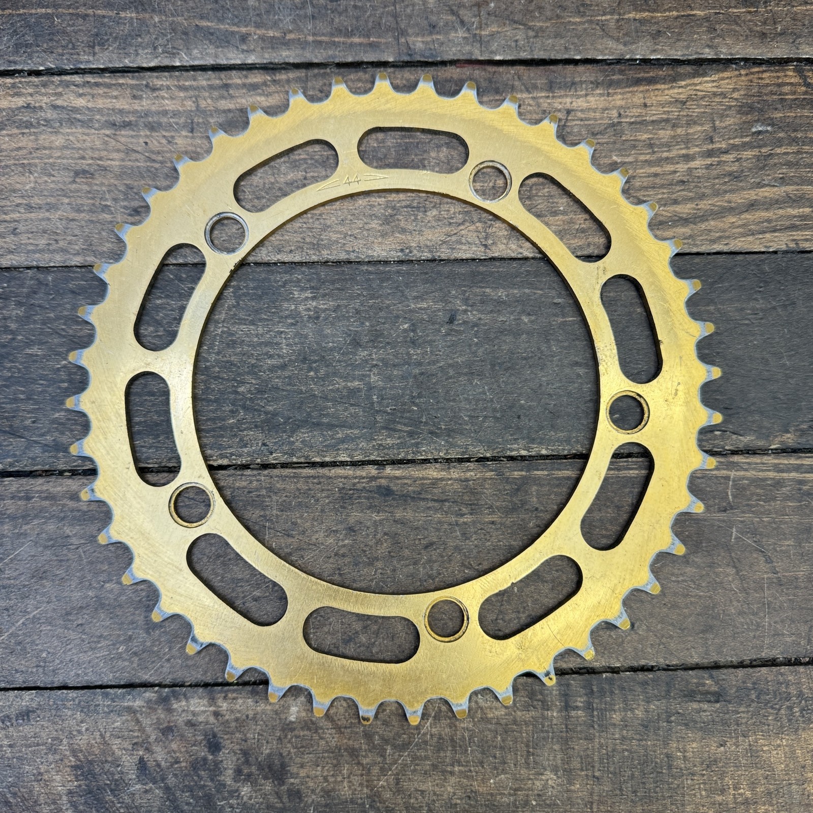 Vintage Shimano BMX 44T Chainring Gold 130 BCD Takagi 80s Bike 44 Tooth Ring