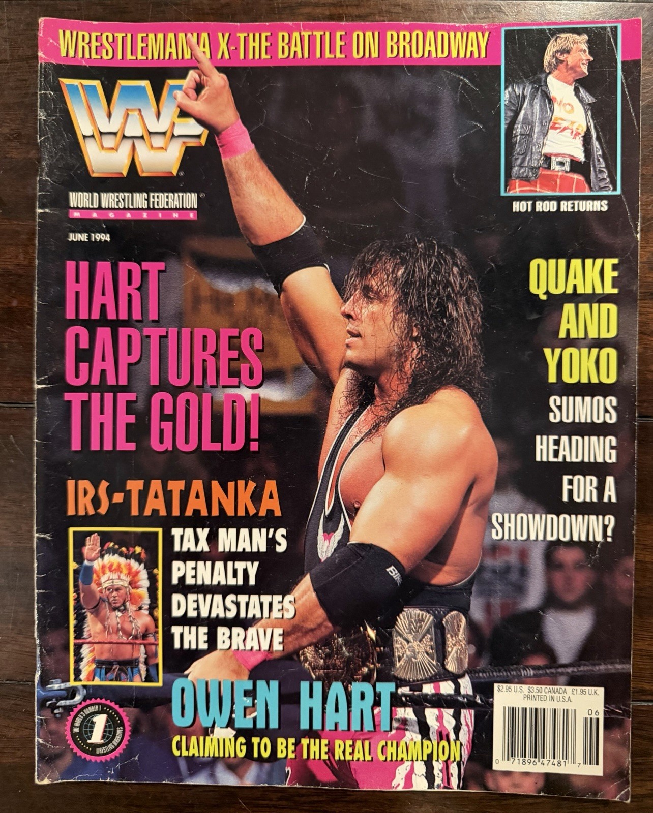 WWF Mag Owen Hart & Tatanka Roddy Piper June 1994 WWF Mag Owen Hart & Tatanka Roddy Piper June 1994