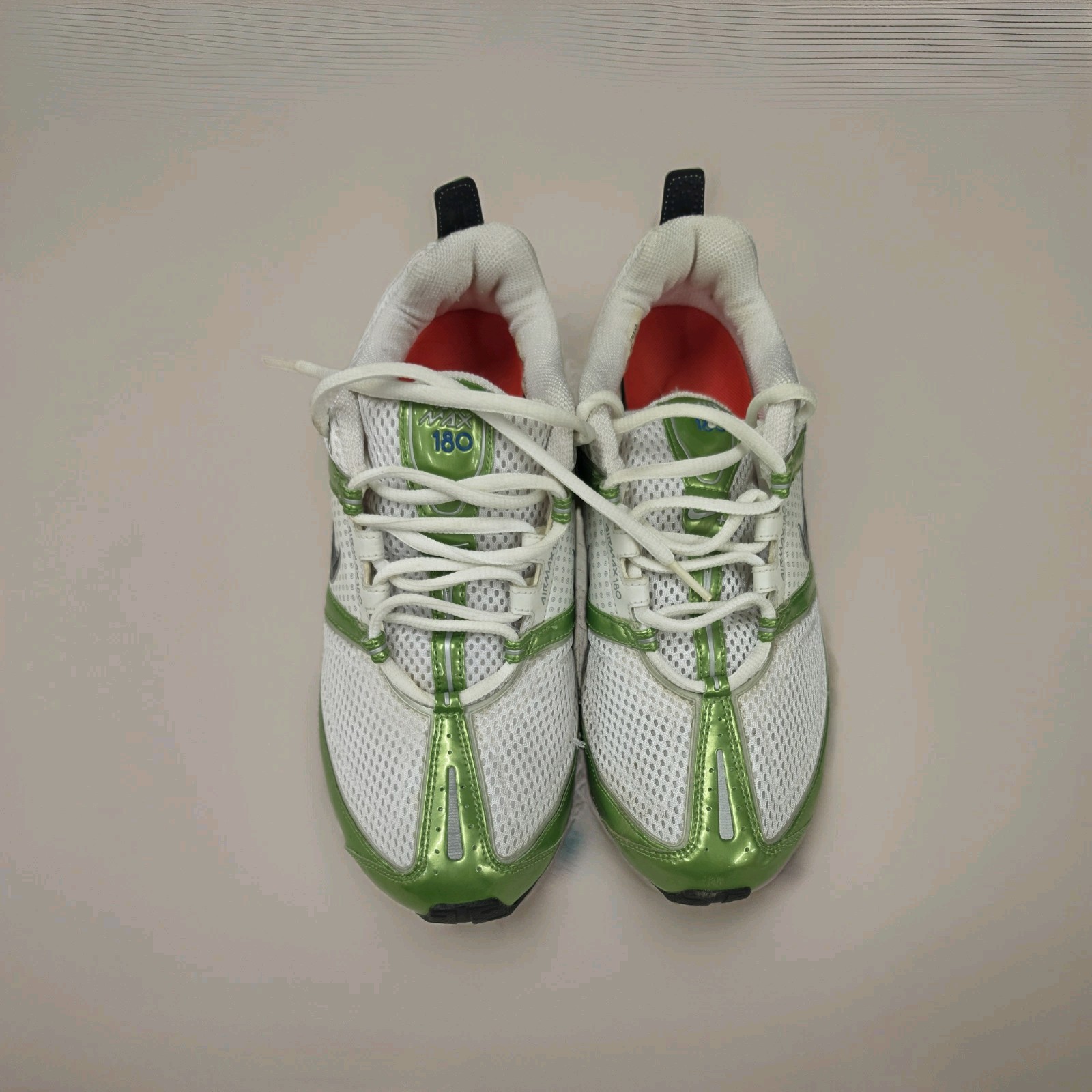 Vintage Nike Air Max 180 White/LimeGreenMetallic Low Top mesh Vintage Nike Air Max 180 White/LimeGreenMetallic Low Top mesh