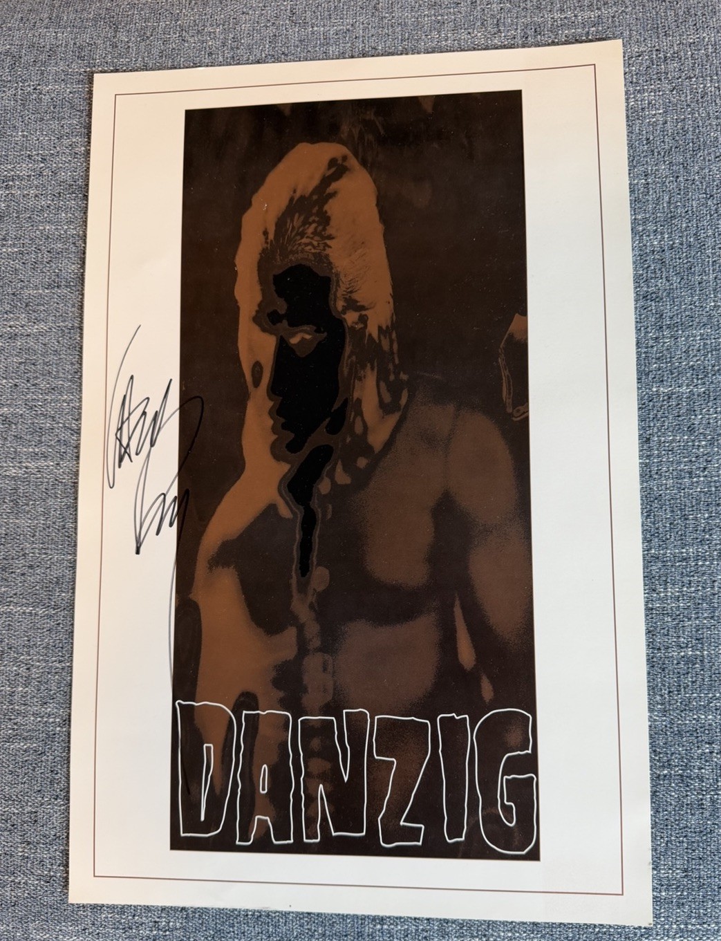 Danzig Art Print Signed Glenn Danzig Autograph Polygram Executive Moving Sale