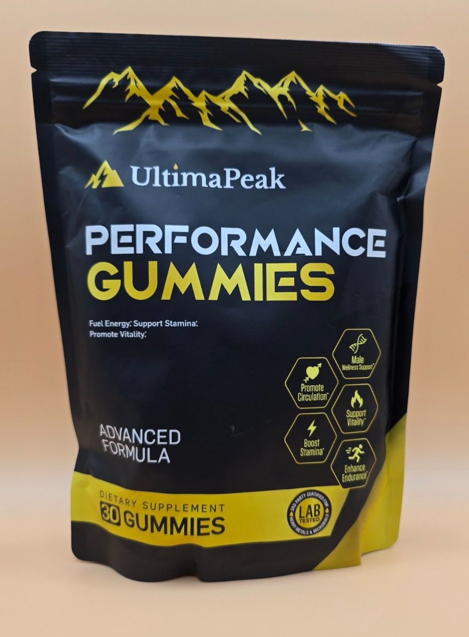 UltimaPeak Performance Gummies 30 Count Shilajit Maca Ashwagandha Exp 02/2027