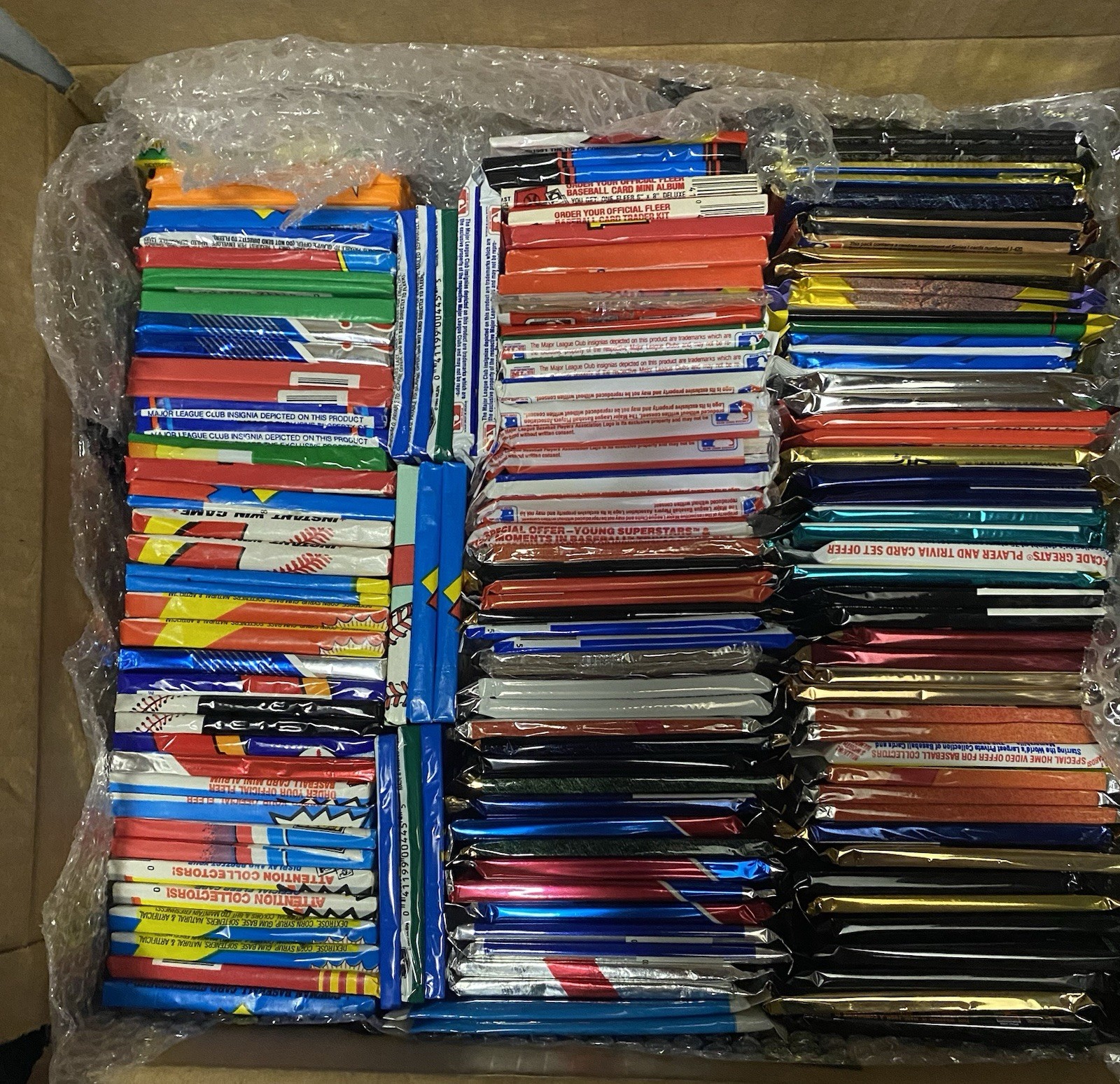 165 PACK LOT 1988-1995Topps Donruss Fleer LEAF UPPER DECK PINNACLE Baseball CARD