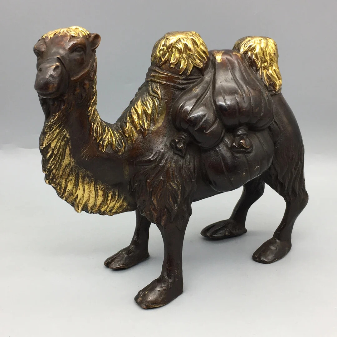Exquisite Antique Red Copper Gilt Home Tabletop Decoration Handicrafts Gift