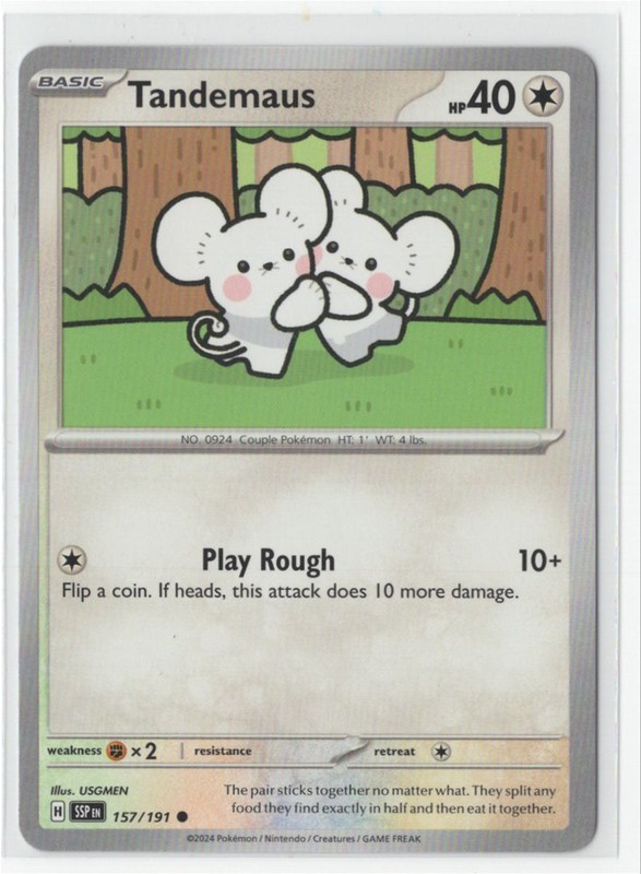 Pokemon Surging Sparks -  157/191 Tandemaus