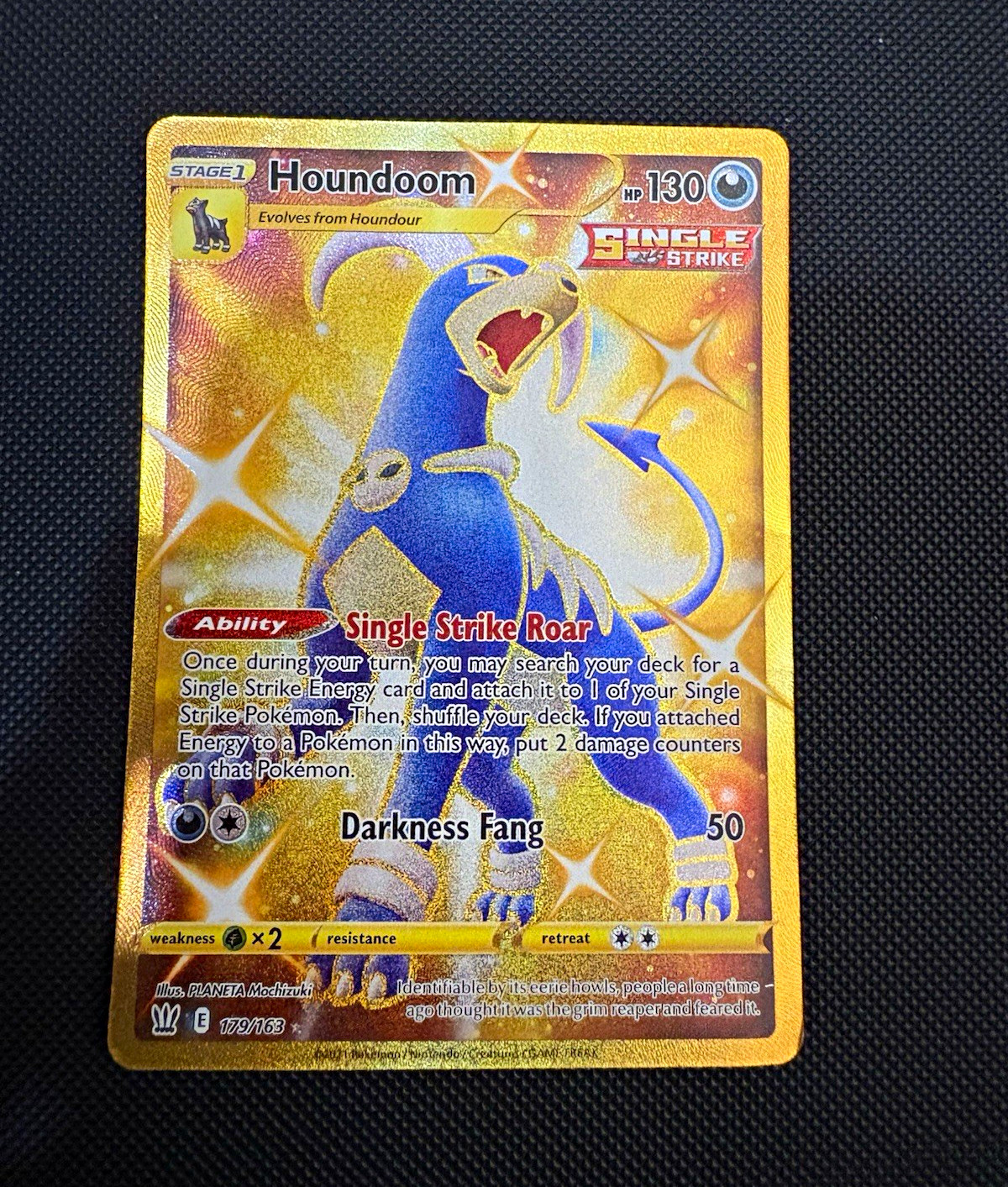 Pokemon Company Houndoom Secret Rare 179/163 Battle Styles Holo English HP130