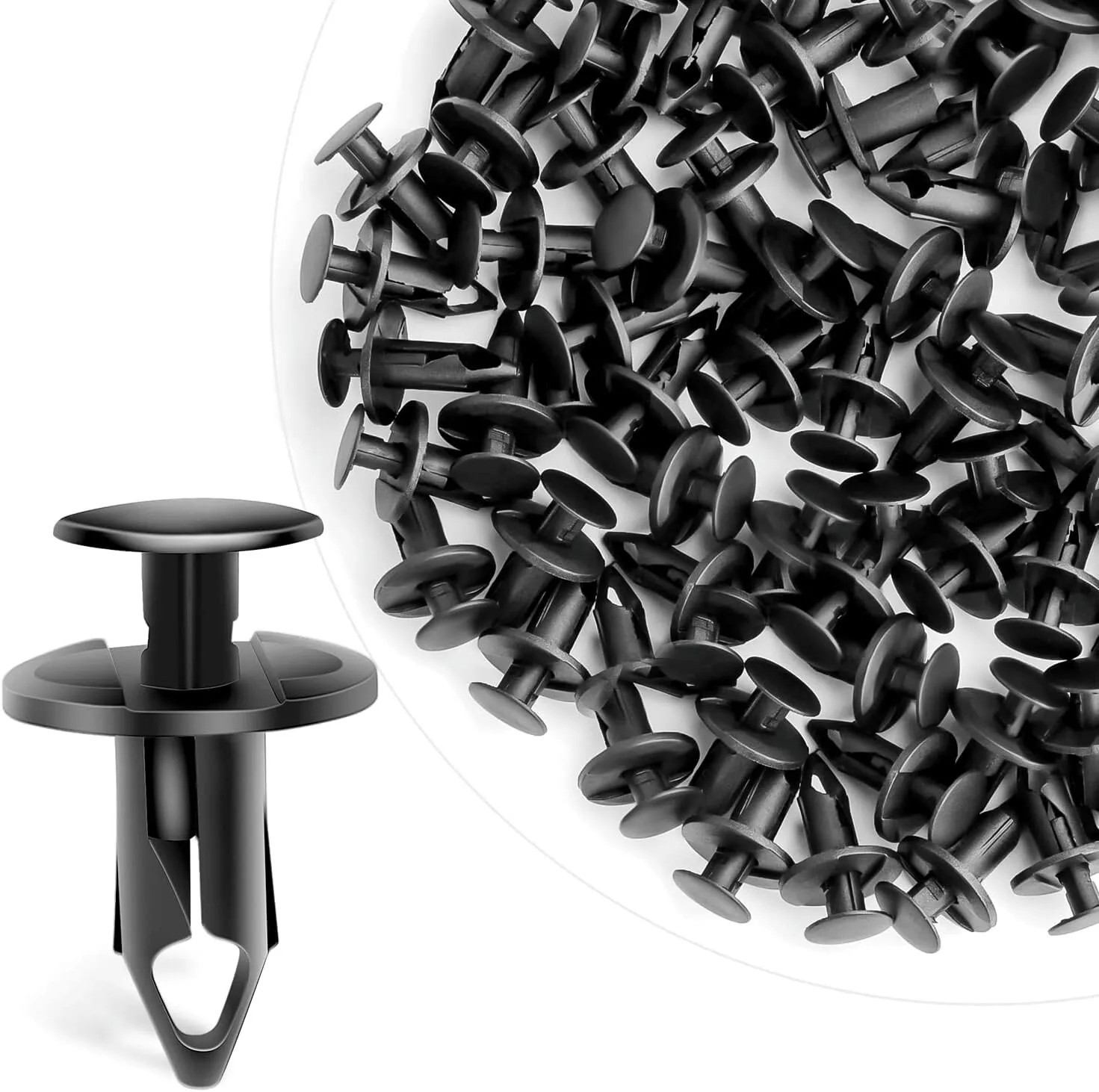 120PCS 8mm Bumper Retainer Clips Auto Car Plastic Push Rivets Fastener Fender1