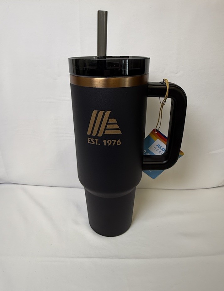 ALDI 50th Anniversary 40oz Thirst Crusher Black Tumbler Limited Edition