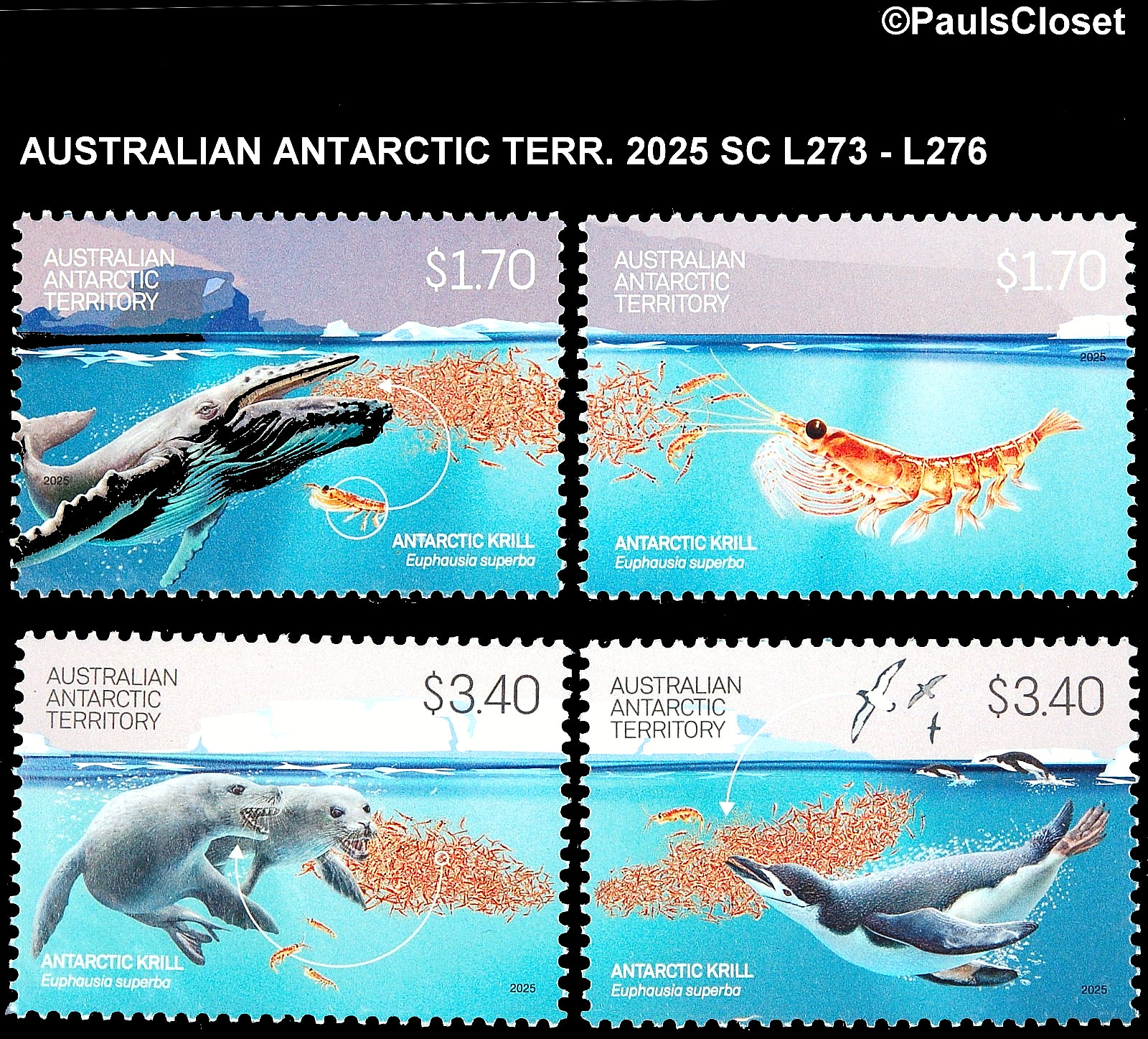 AUSTRALIAN ANTARCTIC TERRITORY 2025 SC L273-6 $1.70(2) & $3.40(2) MUTI MNH OG VF AUSTRALIAN ANTARCTIC TERRITORY 2025 SC L273-6 $1.70(2) & $3.40(2) MUTI MNH OG VF