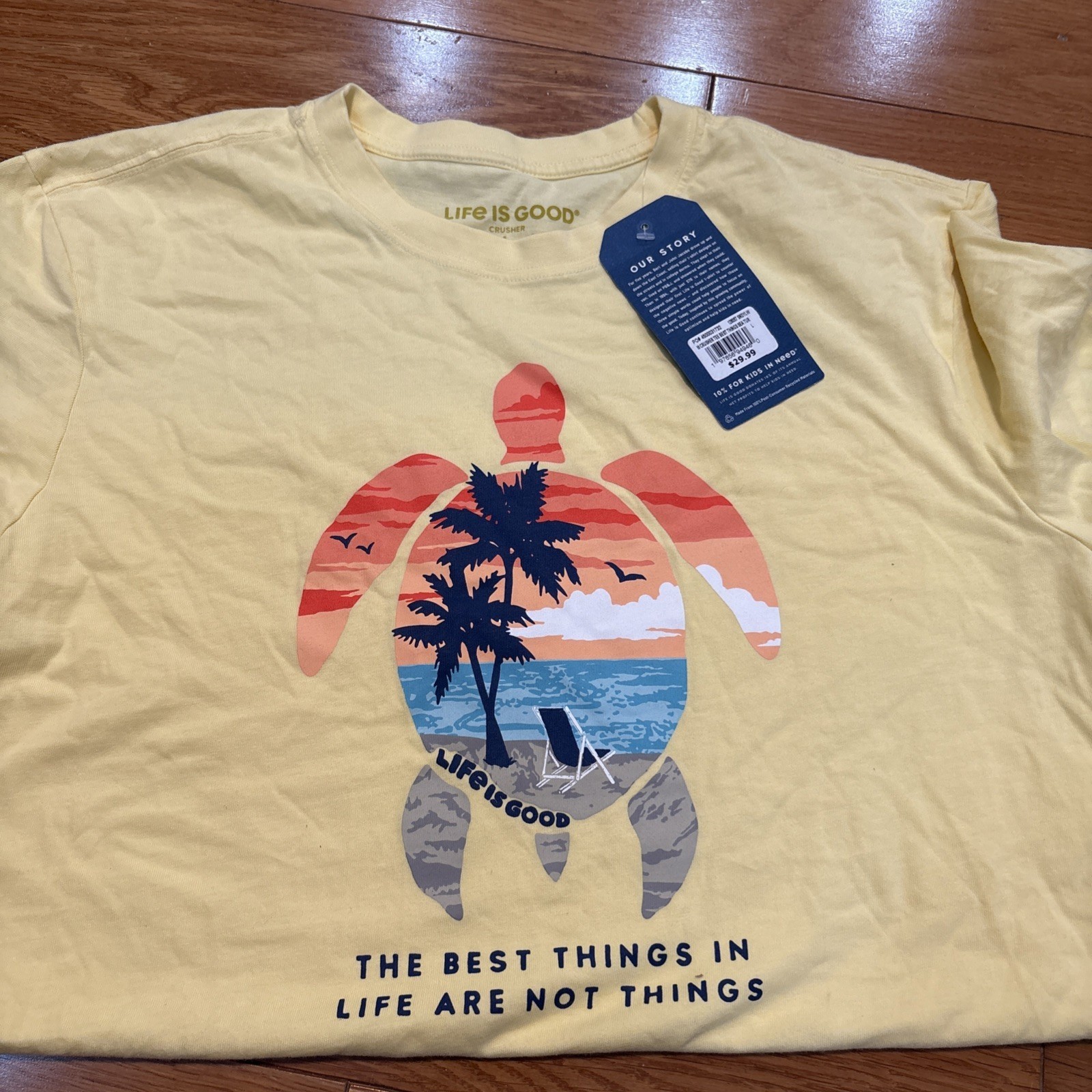 Unisex Life Is Good Shirt Large The Best Things In Life Are Not Things NWT