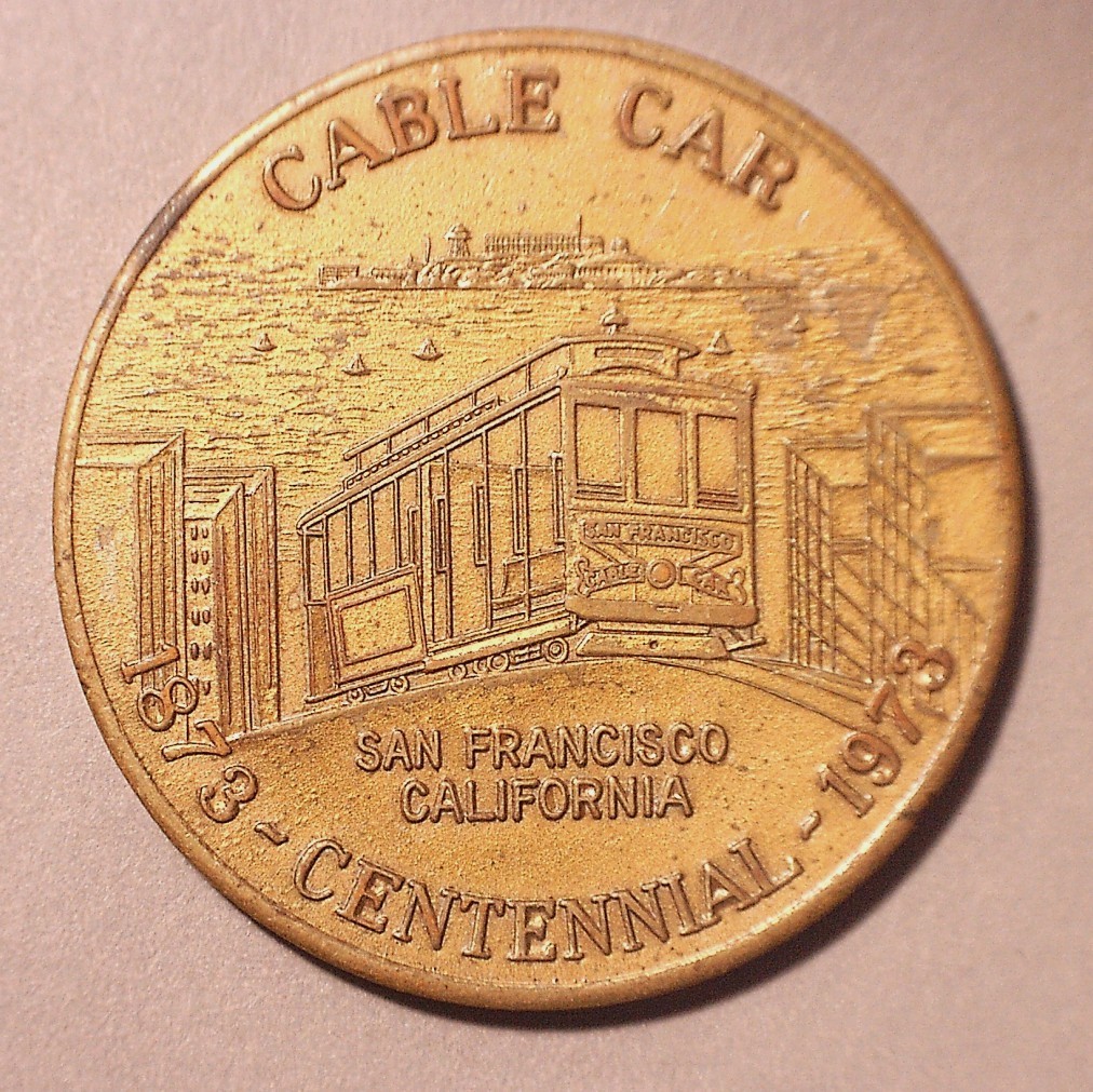1873-1973 San Francisco Cable Car Centennial Medal Token